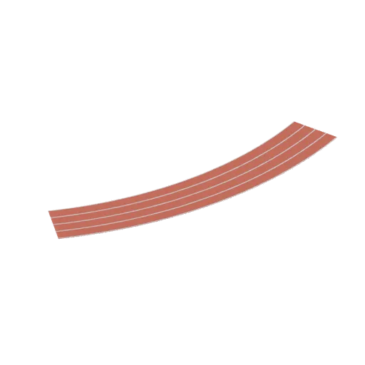 Track curve 45, 3D model preview