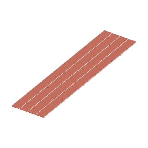 Track straight, 3D model preview