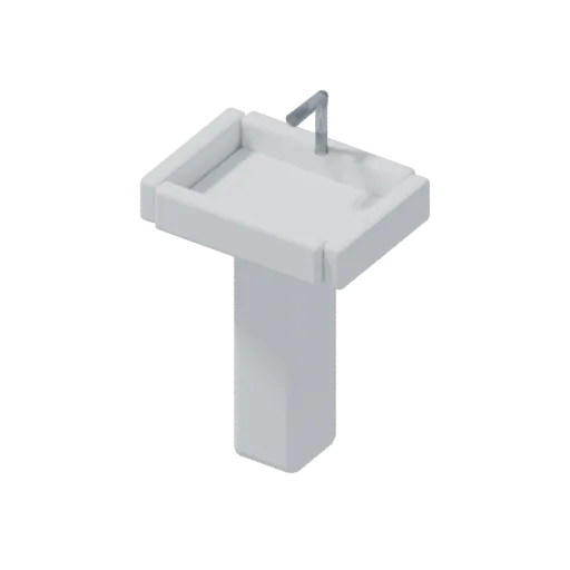 Wash basin, 3D model preview