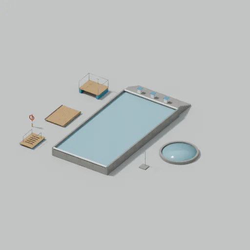 Pool and watersports access, 3D model preview