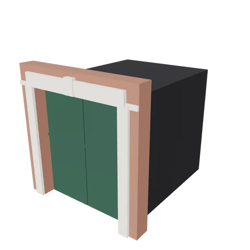 Carriage arch with timber gates (3 m bay), 3D model preview