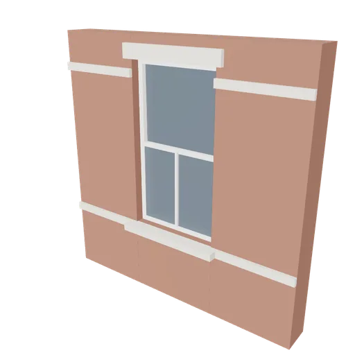 Carriage arch upper floor (3 m, one sash), 3D model preview