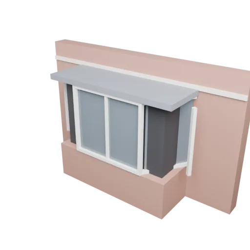 Canted bay window, 3D model preview