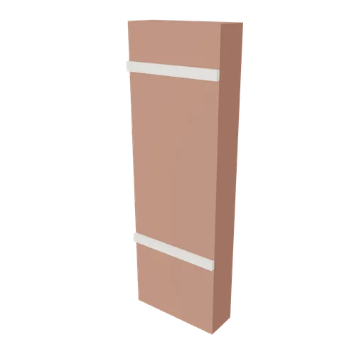 Covered passage upper floor (1 m brick), 3D model preview